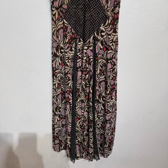 Anac designed by kimi Black Floral Midi Dress Sz M - Picture 4 of 10